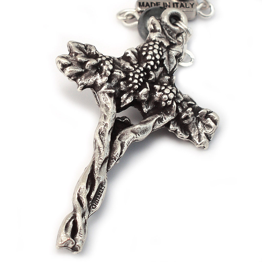 Saint Joseph Black &amp; Silver Rosary