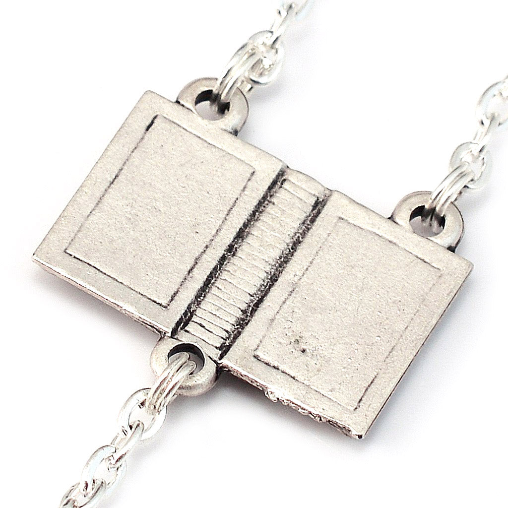 Holy Communion Book of Life Hematite &amp; Silver Rosary