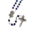 Fatima Immaculate Heart Lapis & Silver Rosary