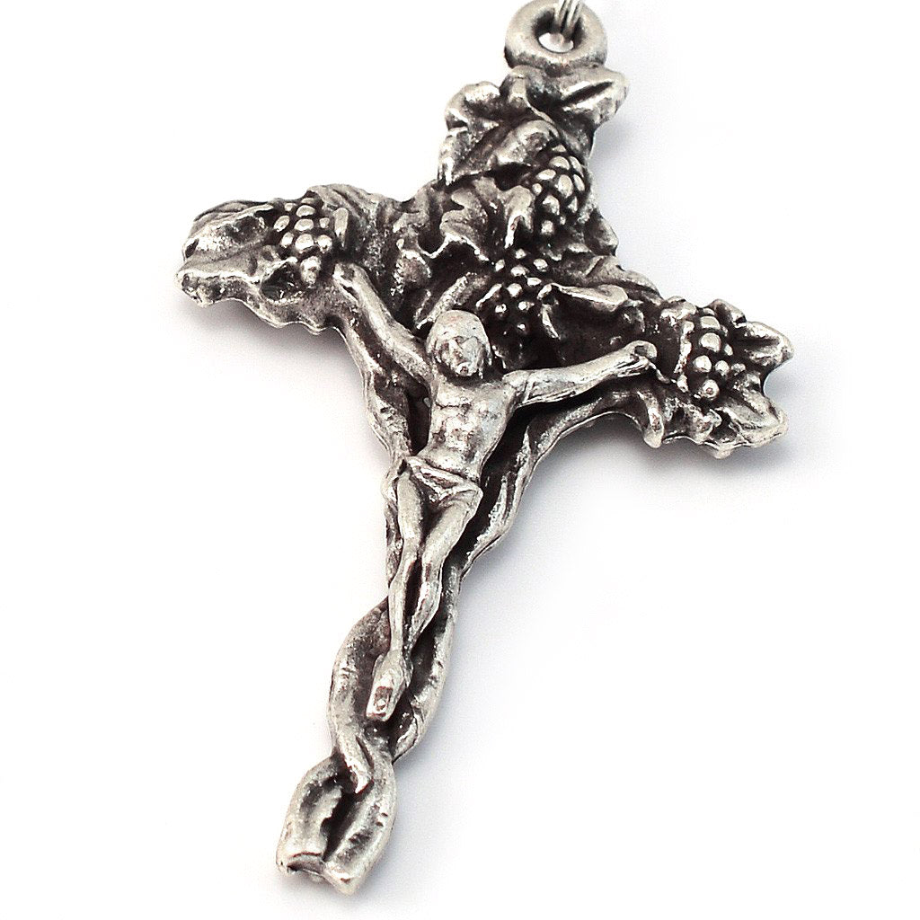 Saint Francis and Saint Clare of Assisi Wood &amp; Silver Rosary