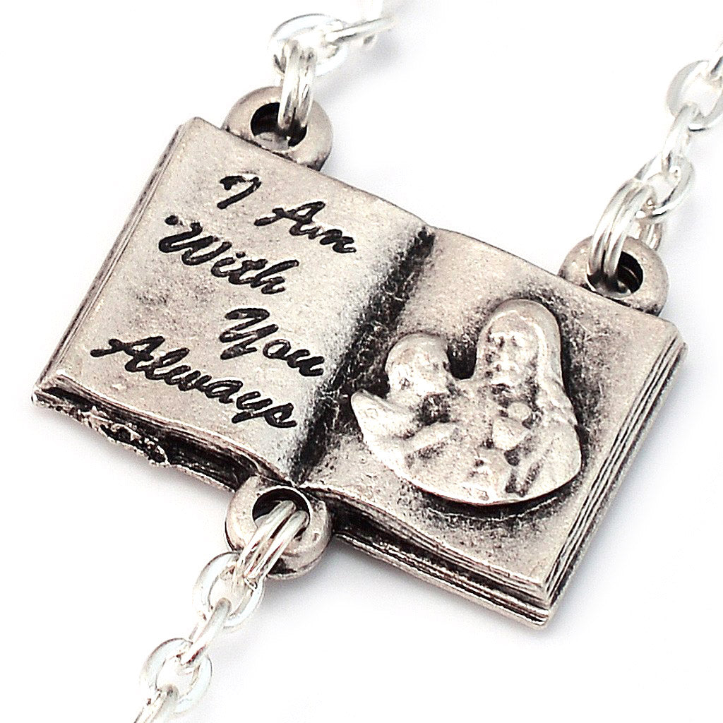 Holy Communion Book of Life Metal Rosary