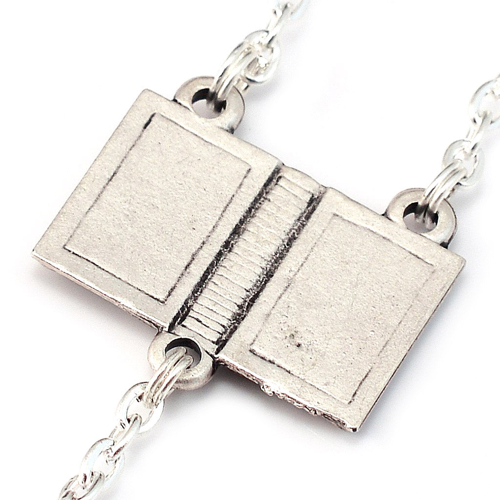 Holy Communion Book of Life Silver &amp; Glass Rosary