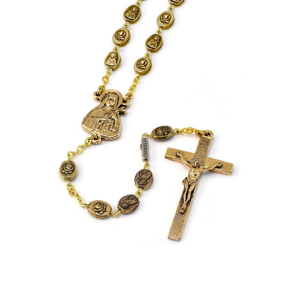 Custom sale gold rosary