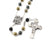 Saint Anthony Rosary in Antique Silver and Hematite Beads