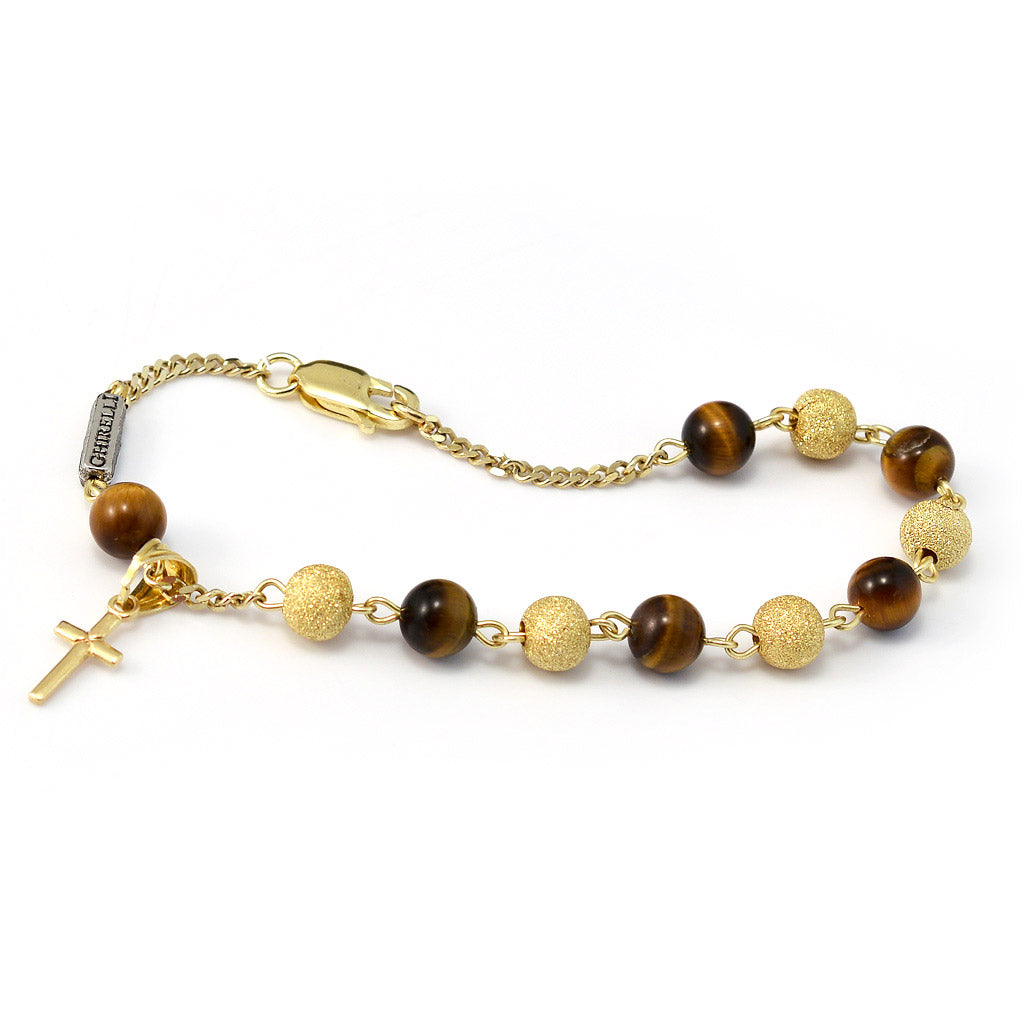 Precious Tiger's Eye & Gold Bracelet