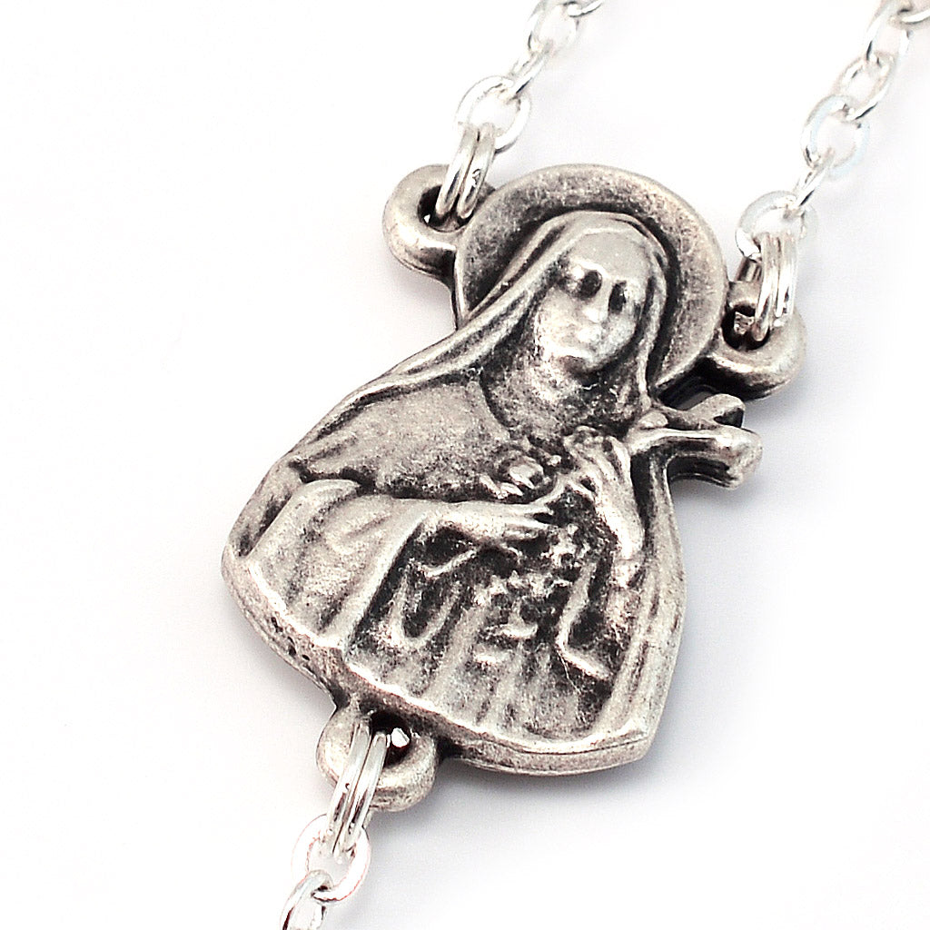 Saint Therese of Lisieux Silver Decade Rosary