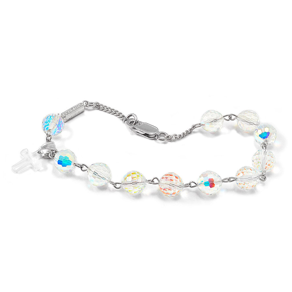 AURORA BOREALIS CRYSTAL BRACELET WITH STERLING SILVER