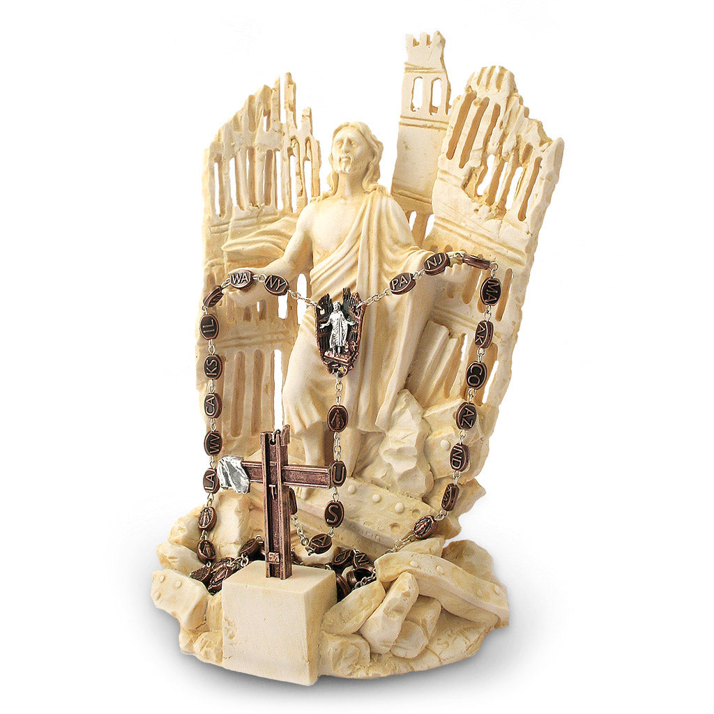Remembrance 9/11 Resin Rosary Holder Sculpture
