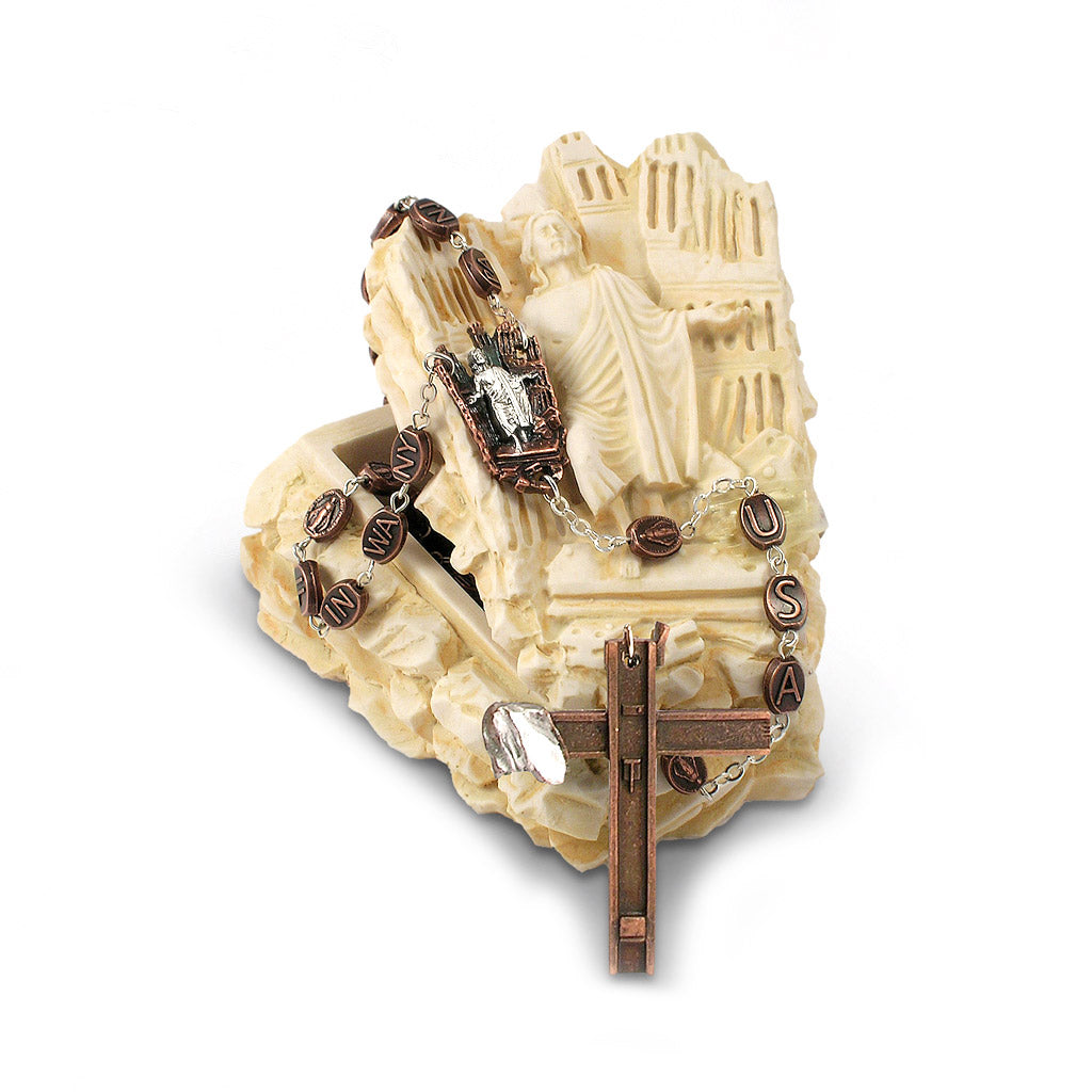 Remembrance 9/11 Rosary Keepsake Box