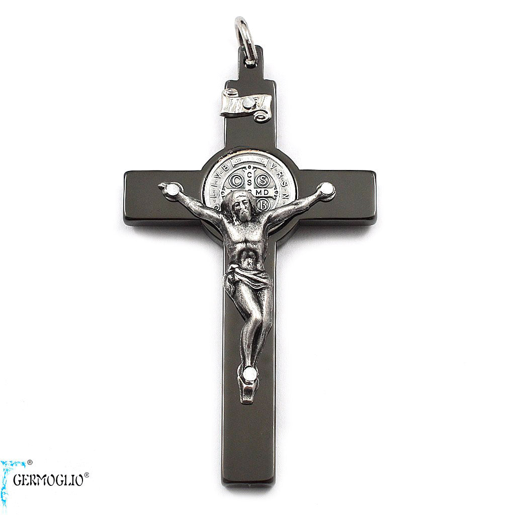 Saint Benedict Crucifix in Polished Gunmetal by Germoglio x Ghirelli, Large