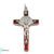 Saint Benedict Crucifix in Silver Finish & Red Enamel by Germoglio x Ghirelli