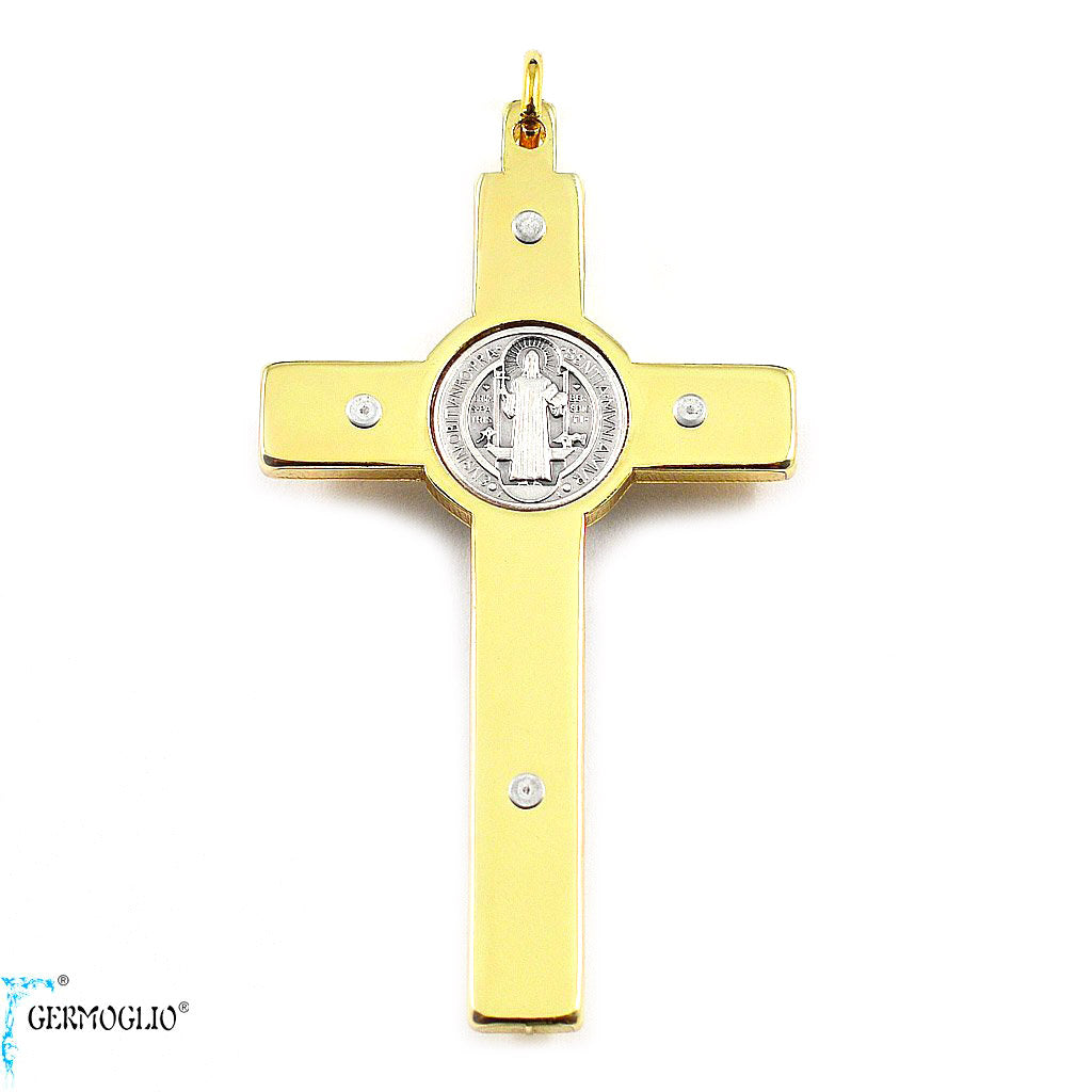 Saint Benedict Crucifix in Polished Gold by Germoglio x Ghirelli, Large