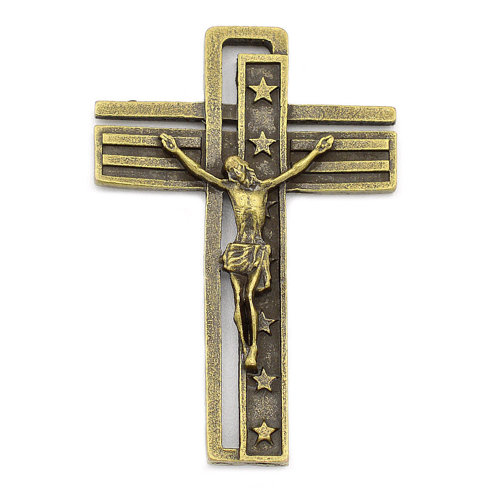 The USA Rosary - Bronze with White Glass