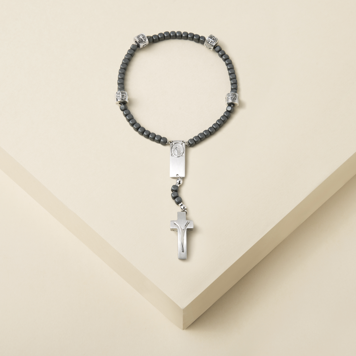 ROSALET® FAITH&#39;S CHARM - SAINT BENEDICT MEDAL - STERLING SILVER 