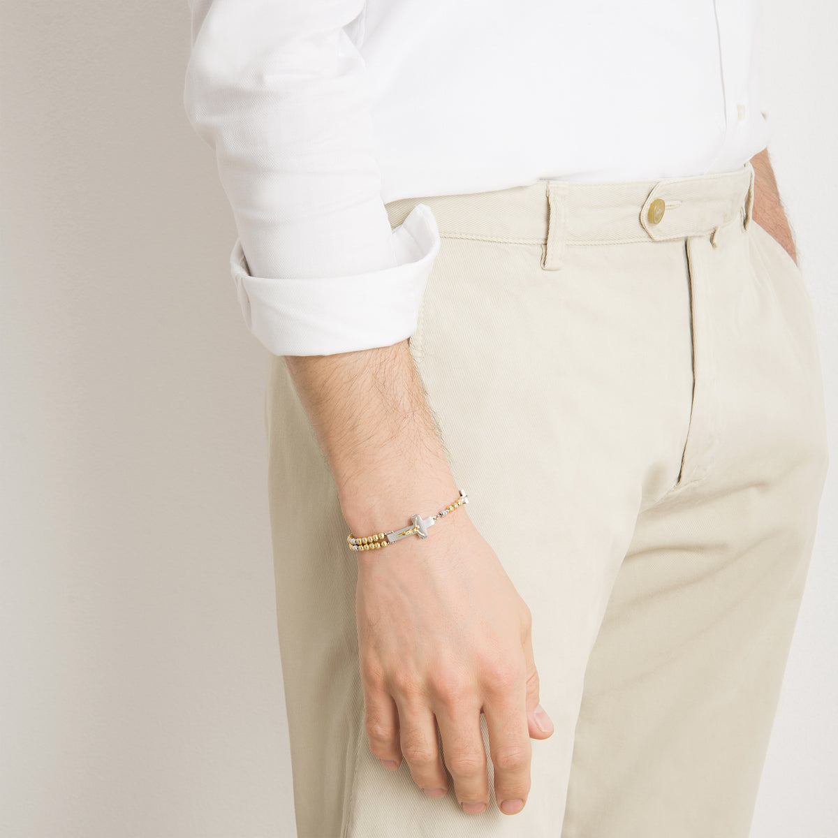 ROSALET® ROUND GOLD BEADS, STERLING SILVER &amp; ROUND PATER, TRADITIONAL 