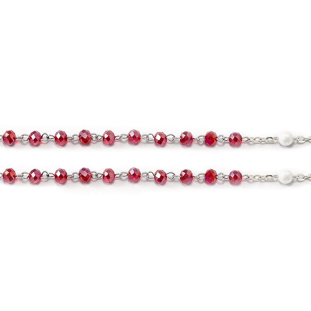 Our Lady of Fatima Rosary with Red &amp; White Beads