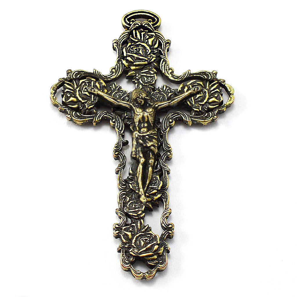 Rosaries for Women with White &amp; Gold Murano Glass