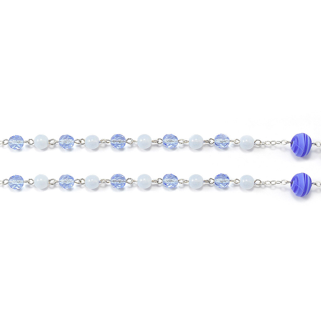 Rosaries for the Family Blue Crystal &amp; Murano Glass