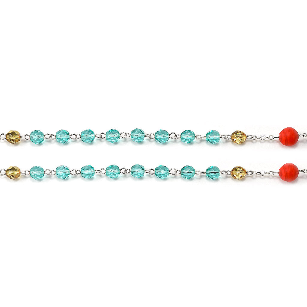 Our Lady of Guadalupe Rosary with Genuine Murano Glass