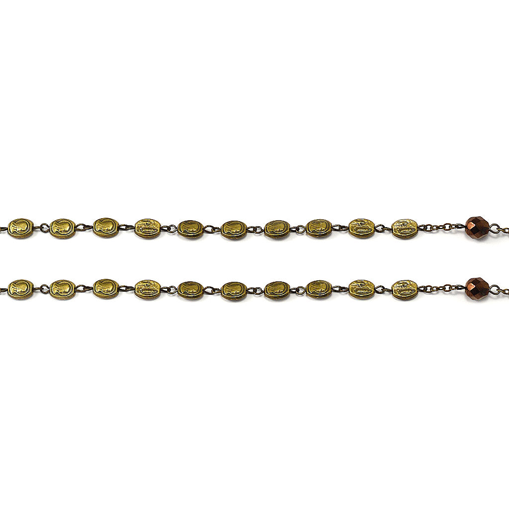 Our Lady of Lourdes 160th Anniversary Rosary, Antique Bronze