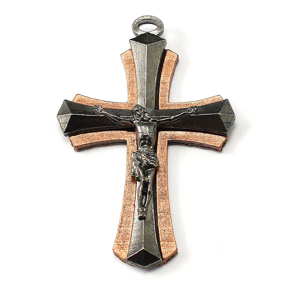 Saint Joseph Rosary in Copper, Gunmetal &amp; Hematite