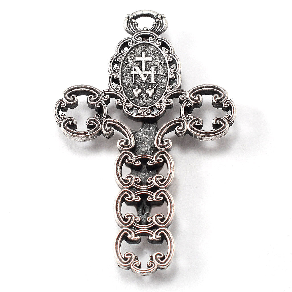 Miraculous Medal Rosary with Metal Beads