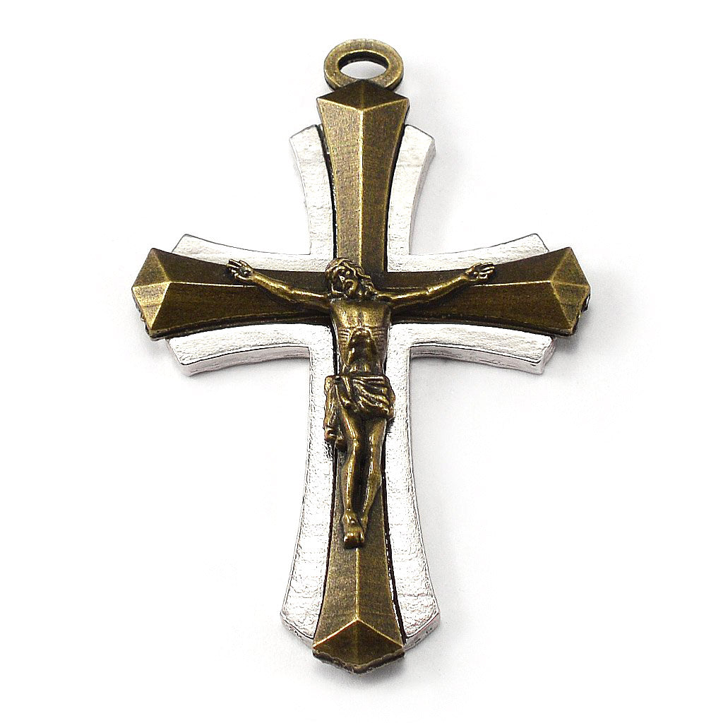 Saint Joseph Rosary in Bronze, Silver &amp; Hematite