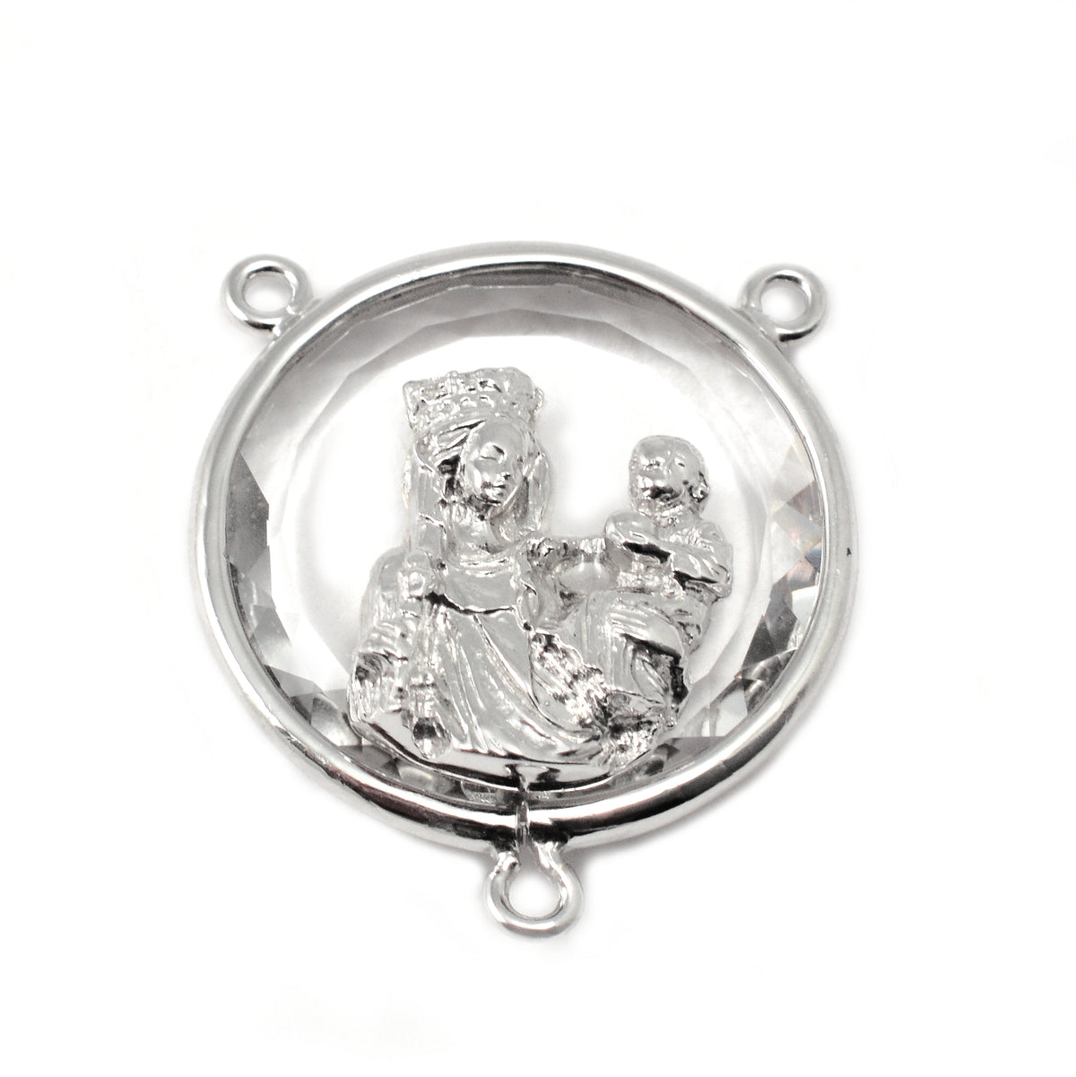 Aurora Borealis Crystal Rosary with Sterling Silver