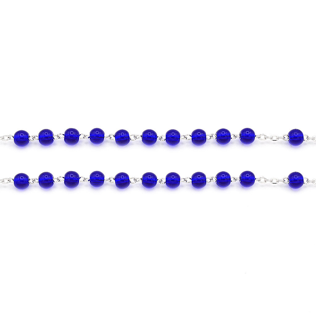 The USA Rosary - Copper with Blue Glass