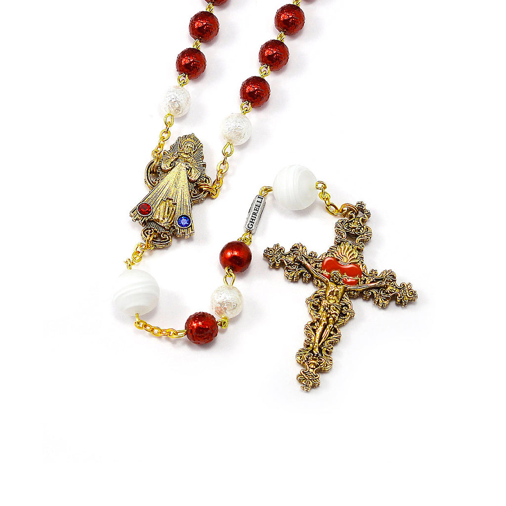 Granata Red Crystal beads Rosary