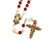 Merciful Jesus Divine Mercy Rosary with Murano Glass, Crystal, and Hand Enamel