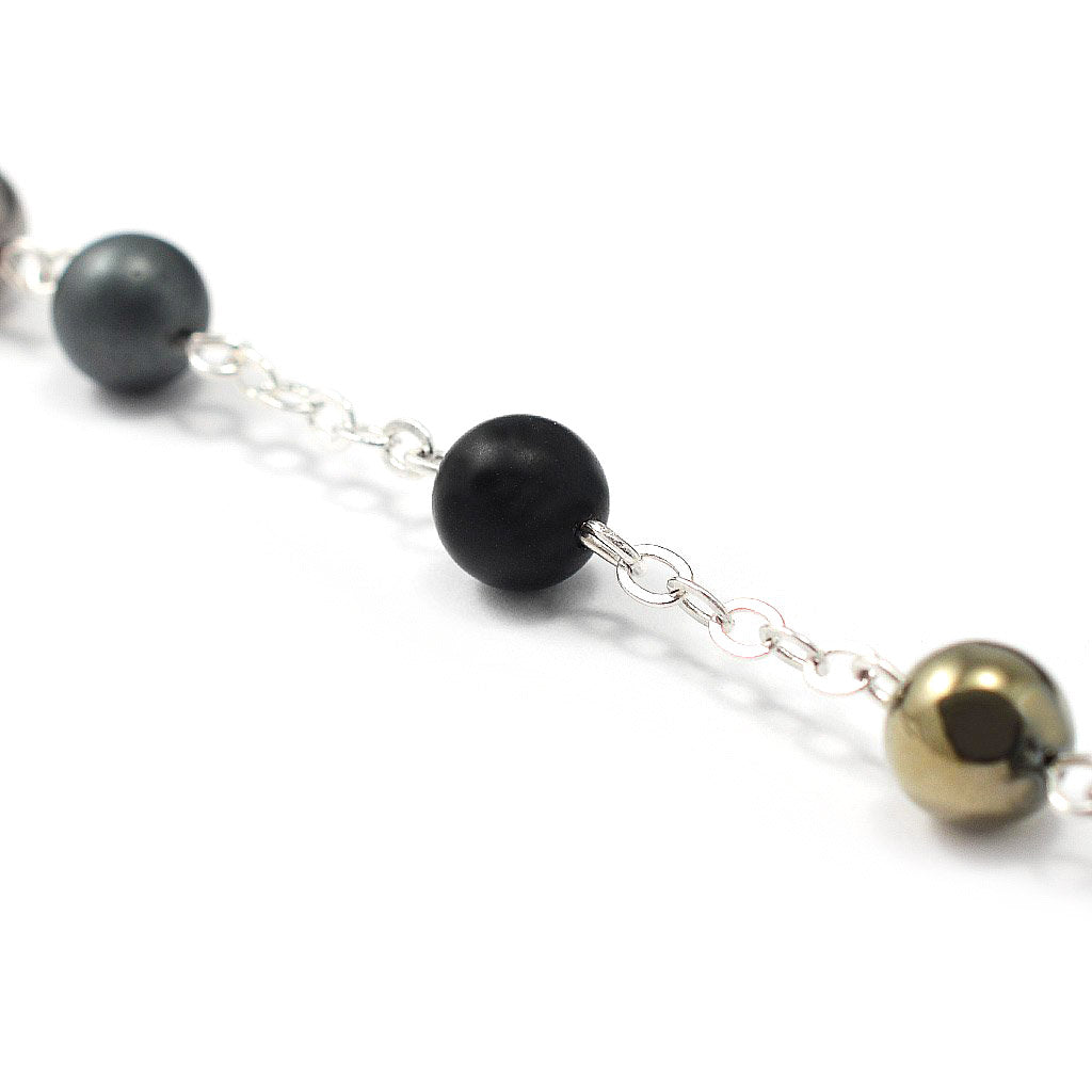 Saint Joseph Rosary in Bronze, Silver &amp; Hematite