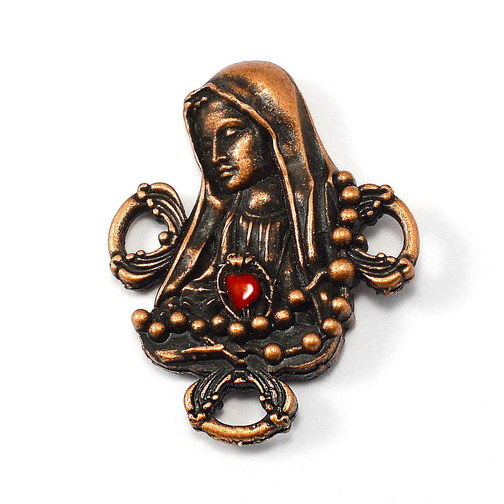 Our Lady of Fatima Rosary with Hematite Beads