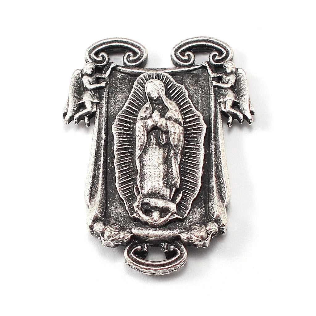Our Lady of Guadalupe Rosary in Antique Silver