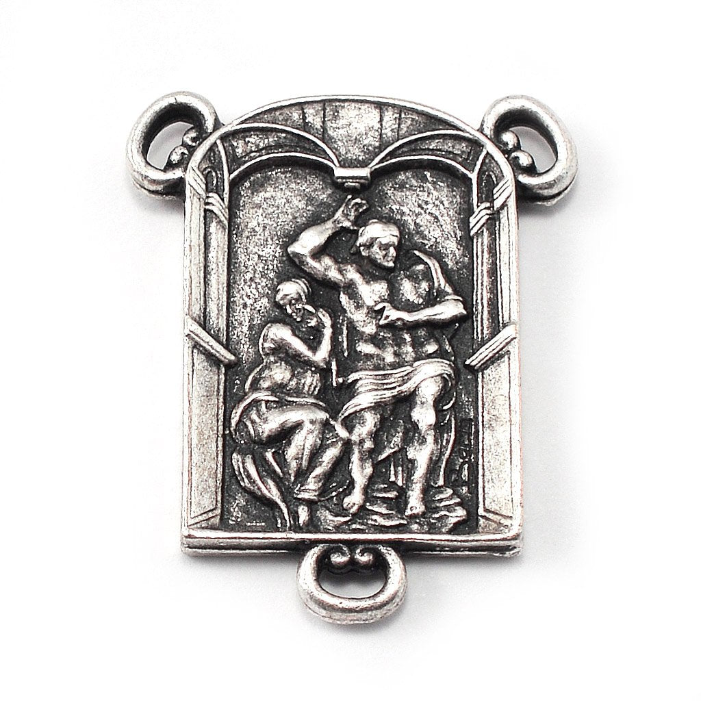 The Sistine Chapel Rosary in Silver with Hematite Beads