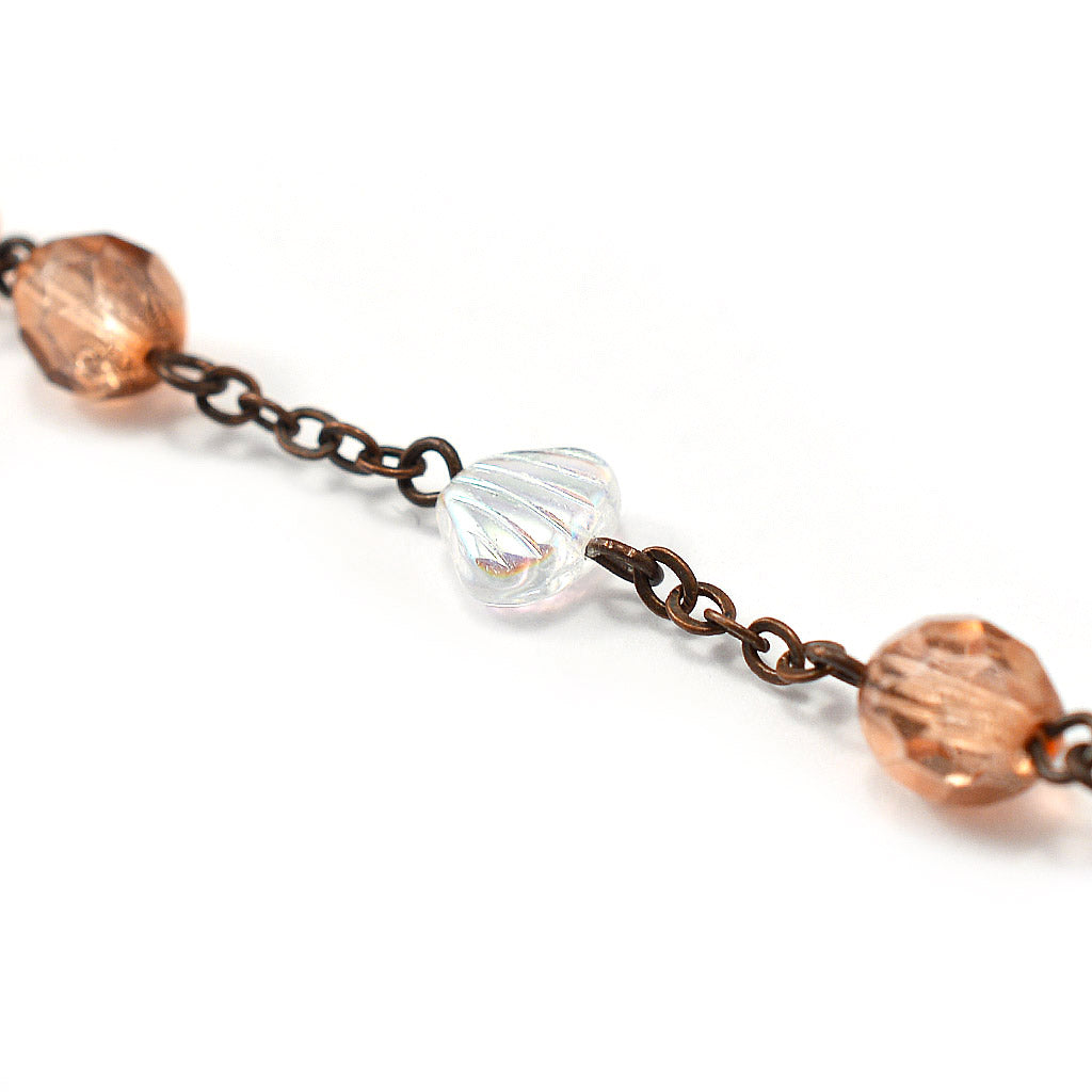 RCIA Rosary with Copper Crystal and Flame