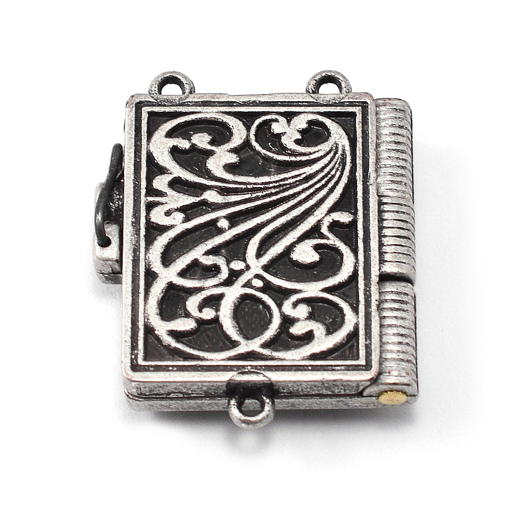 Saint Benedict Booklet Rosary, Italian Wood &amp; Silver