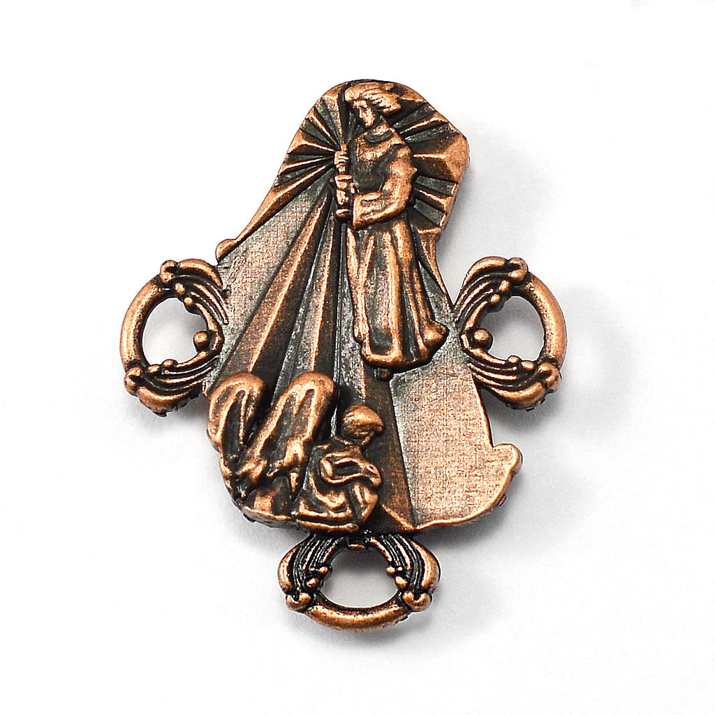 Our Lady of Fatima Rosary with Hematite Beads