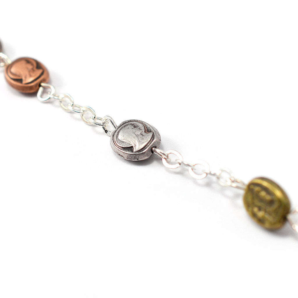 Our Lady of Lourdes 160th Anniversary Tricolor Medal Rosary