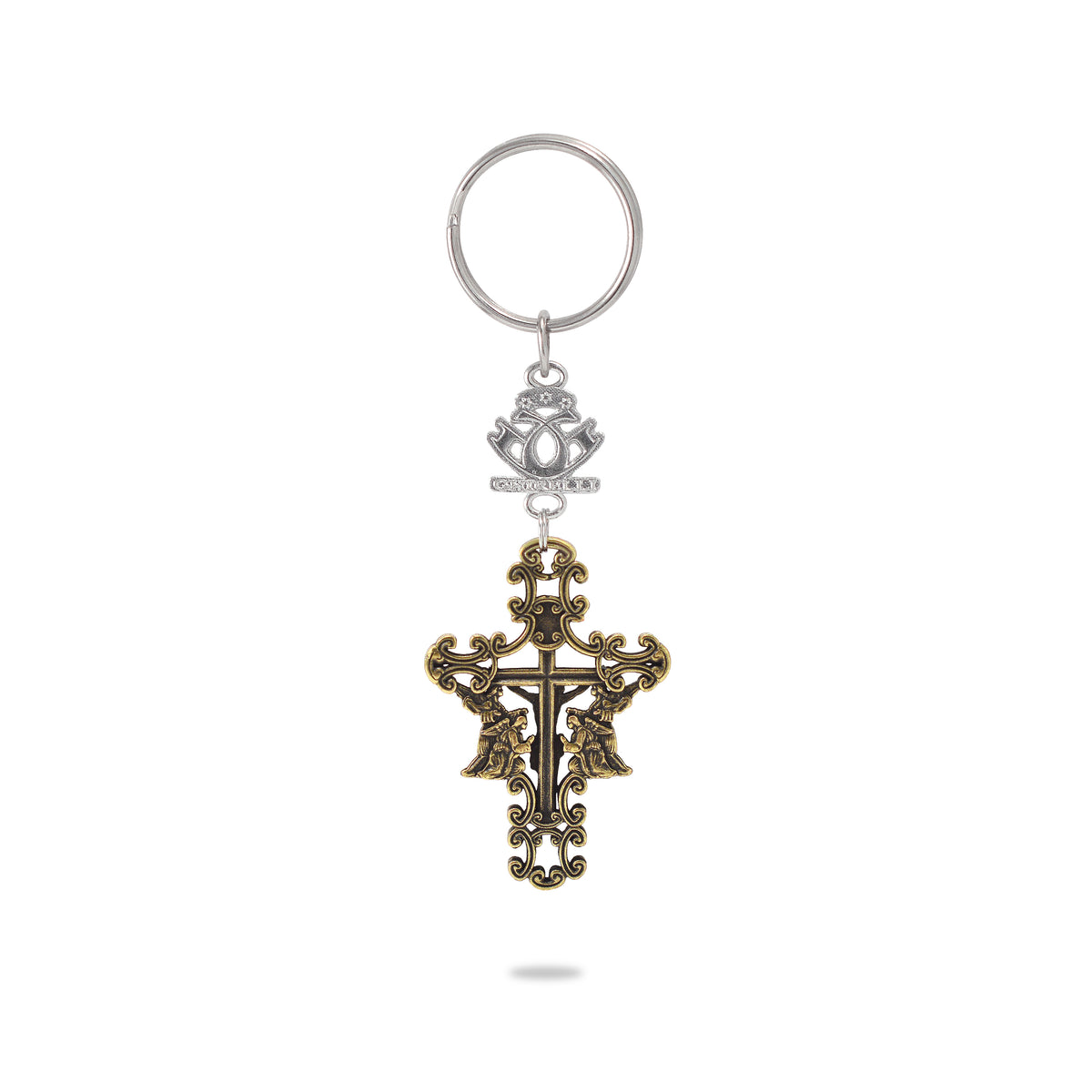 angel crucifix key chain