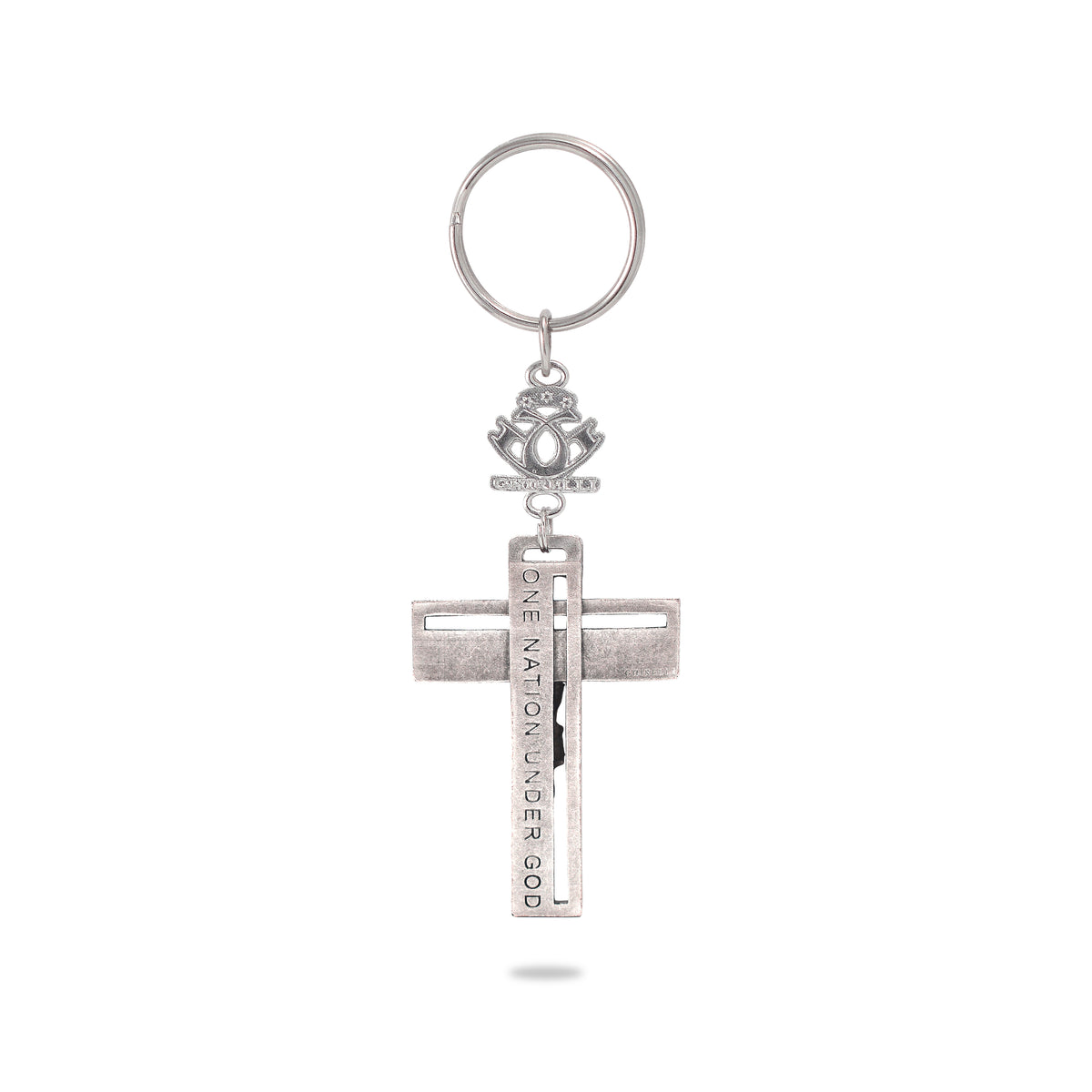 Patriotic Crucifix Key Chain