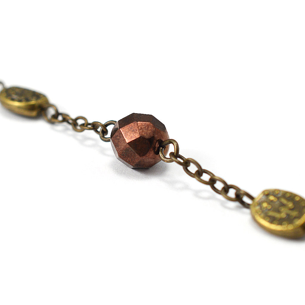 Our Lady of Lourdes 160th Anniversary Rosary, Antique Bronze