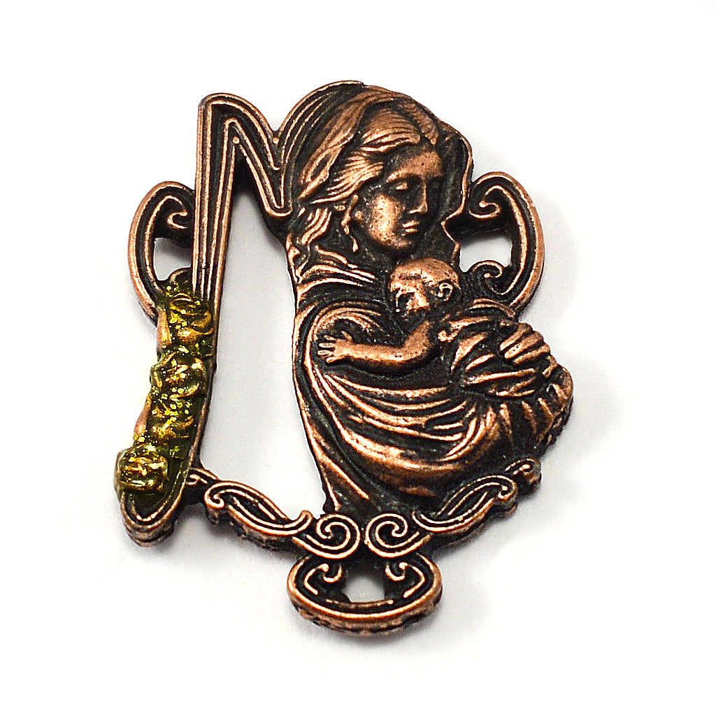 Miraculous Medal Rosary in Antique Copper